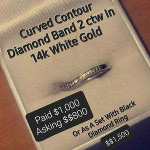 Black & White Diamond Engagement/Wedding Set